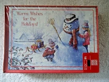 " NIP " Paper Magic " Warm Wishes For The Holidays " Christmas Cards 18 Count
