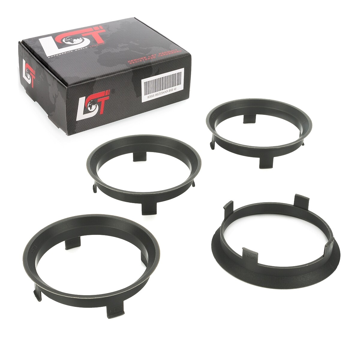 4x Centering Rings Spacers Gray Alloy Wheels Ø 57.1 mm - Ø 60.1 mm for DAIHATSU