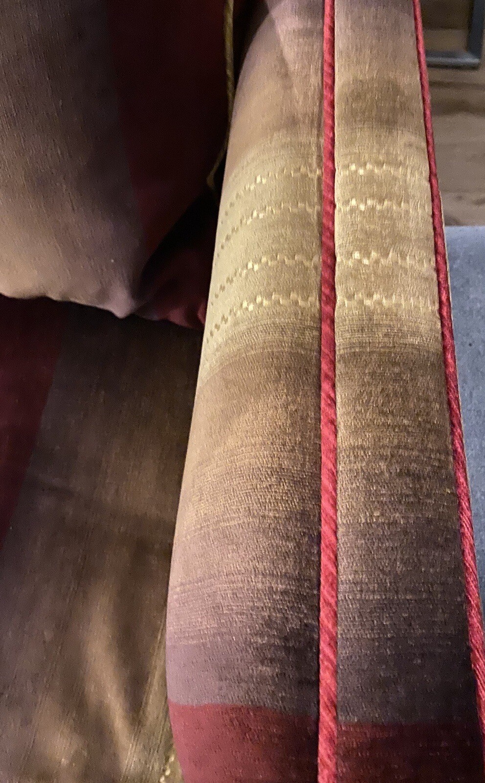 Custom Duresta Sofa Large Fabric Grade 12 In Luxury Faberge Stripe eBay