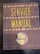 Vintage Gradall Service Repair Manual Warner Swasey Cleveland Ohio Construction