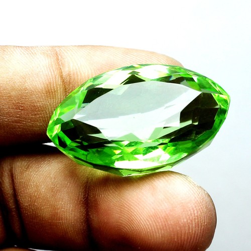 30 To 40 Ct Peridot Gemstone Green Color Marquise Cut Certified Loose Gemstone - Picture 6 of 19