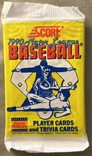 1990 Score Pack Jeffrey Leonard Mariners (Top) Moises Alou Pirates Rookie (Back)