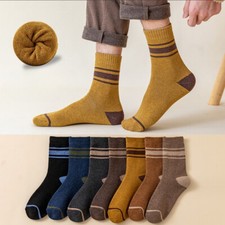 10 pairs of men's autumn and winter thick warm dark terry mid tube socks