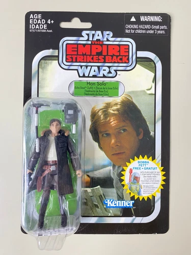 Star Wars Vintage Collection HAN SOLO ECHO VC03 Bobba Error Sticker Variant New