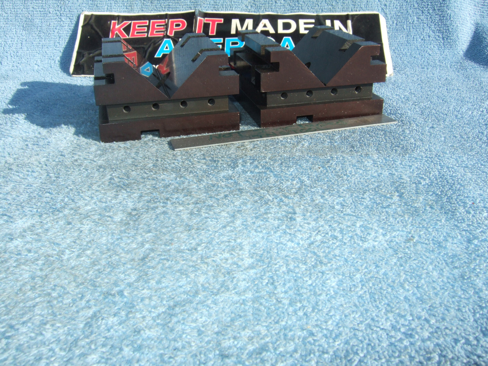 V BLOCK SET NOS USA TOOLMAKER MADE FOR YOUR BRIDGPORT MACHINIST VINTAGE OLD TOOL