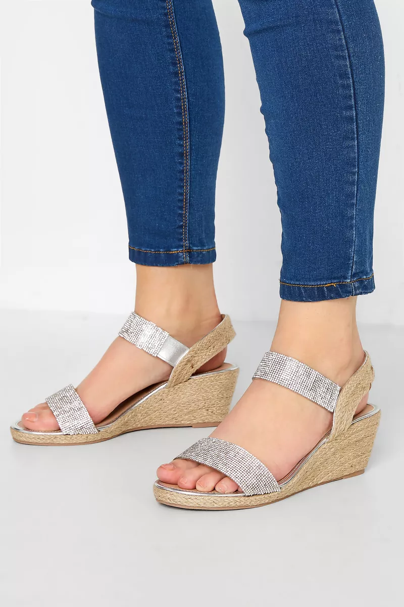 Yours Curve Womens Extra Wide Fit Espadrille Wedges eBay