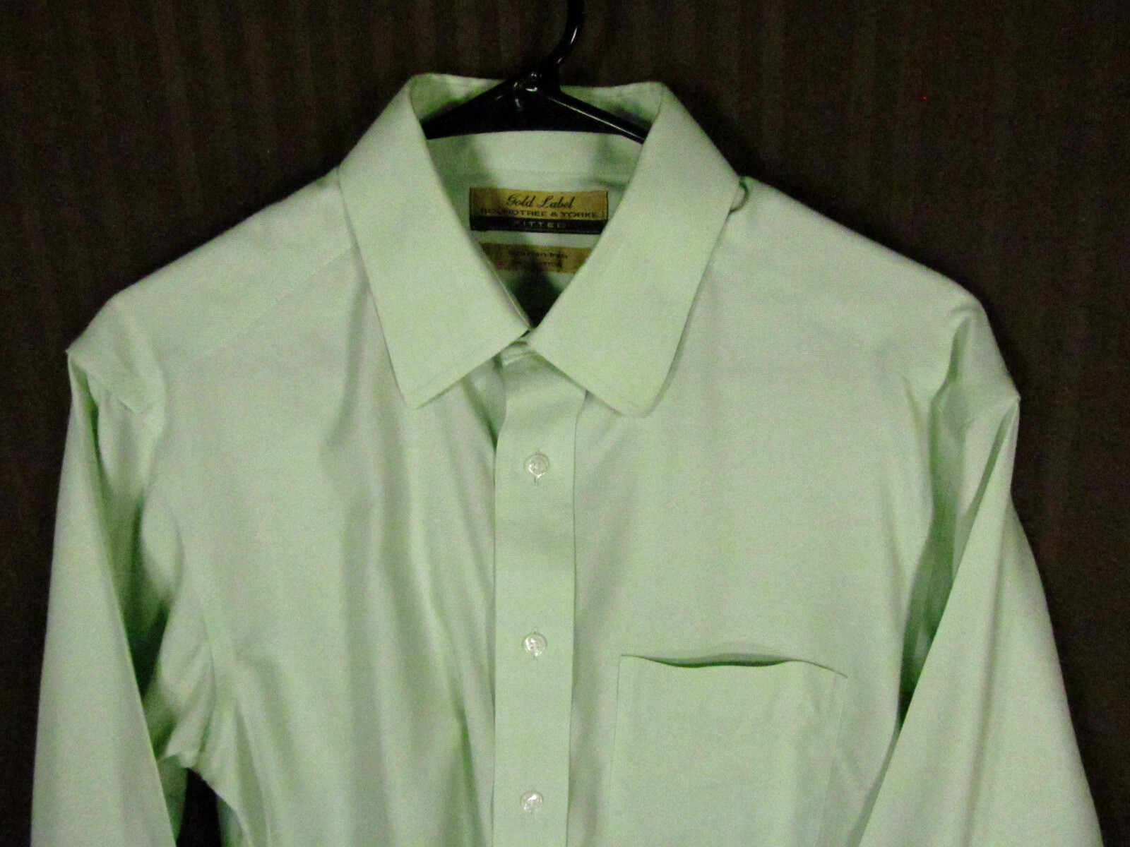 Roundtree & Yorke Gold Label Men's Shirt Size 15 32 Non Iron Fitted BF