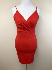 Lulus M So Good Red Bodycon Dress Lattice Trim Open Back