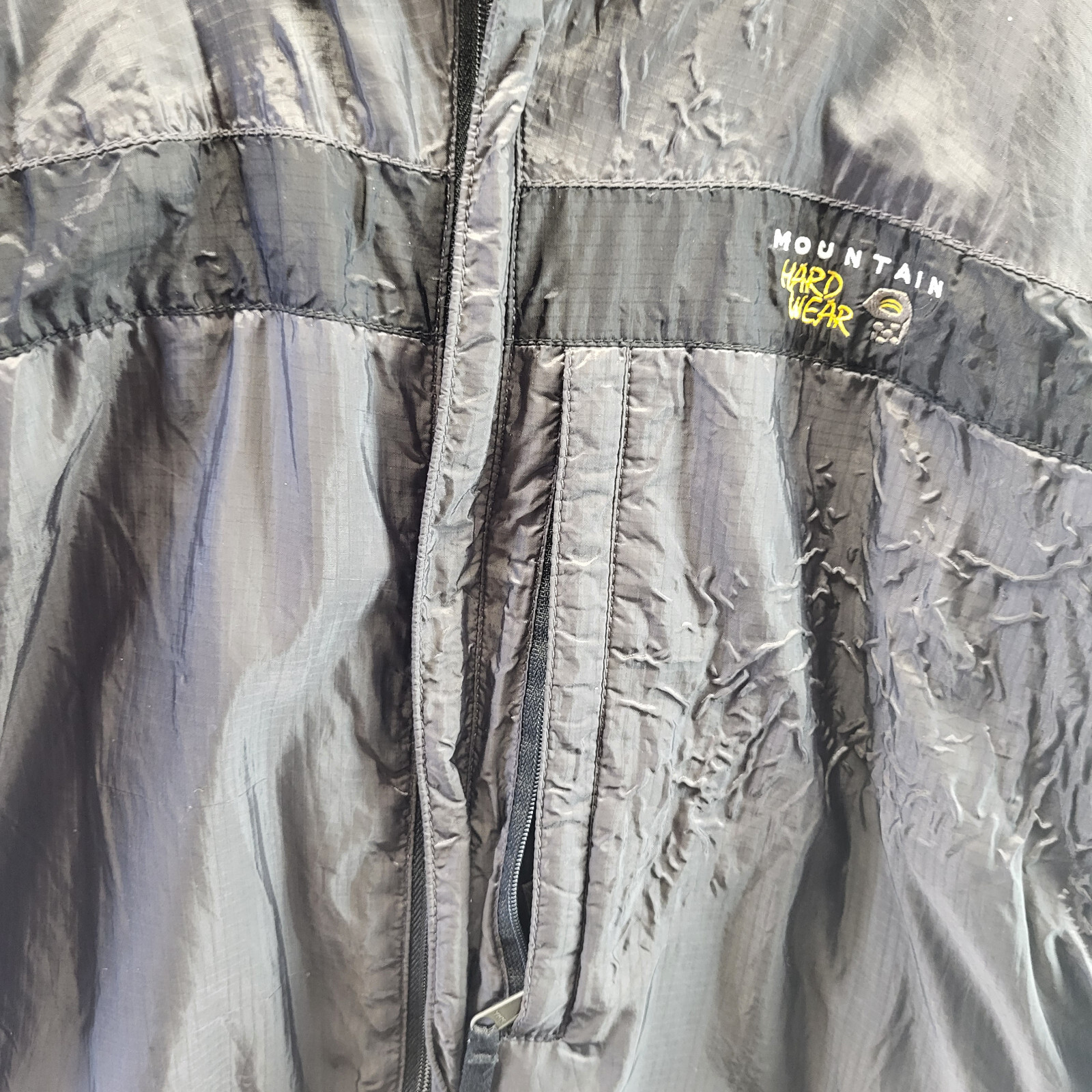 Mountain Hardwear Conduit SL Jacket Mens Grey Black XL Extra Large