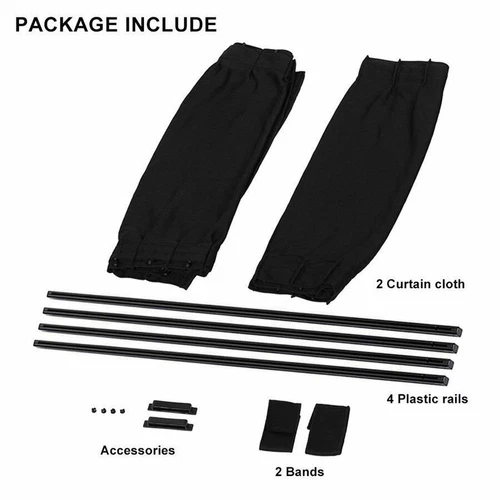2pcs Car UV Sun Shade Curtains Sides Window Visor Mesh Cover Shield Protection - Picture 7 of 12