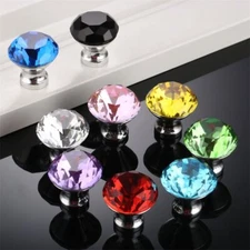 Glass Crystal Knob Door Drawer Pulls Cupboard Cabinet Handle Hardware WHOLESALE