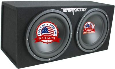Subwoofer sub bajo para carro 2 12'' bocinas bosinas equipo de musica para auto