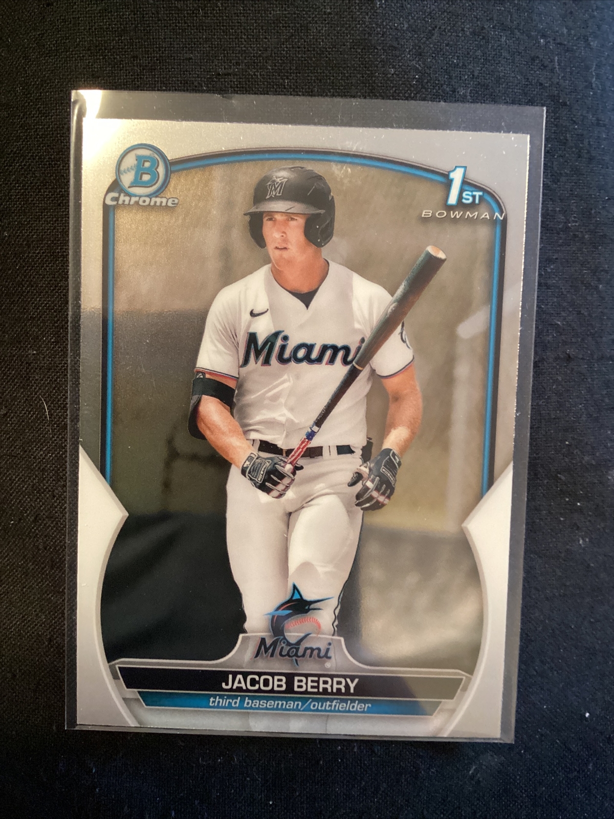 2023 Bowman Chrome Jacob Berry 1st Bowman #BCP-108 Marlins.       EN14