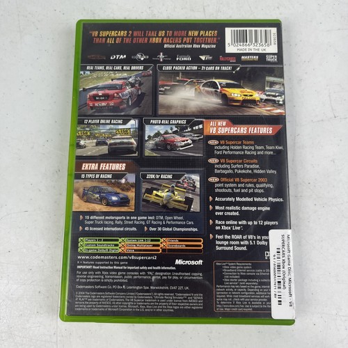 V8 Supercars Australia 2 Xbox Original PAL Complete + Manual - Picture 2 of 6