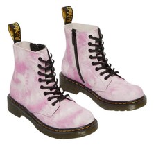 Dr. Martens 1460 Pascal Pink Tie Dye Suede Lace Up Combat Boots Toddler Girls 7