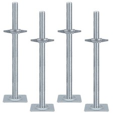 18" Scaffold Adjustable Leveling-Jack Parts - Yzzwer Galvanized Solid Threade...