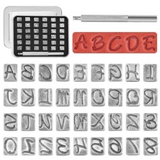 BESTNULE 37pcs Leather Stamps, 1/4" Leather Stamping Tools, Leathercraft Stam...