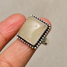 Sunstone Gemstone 925 Sterling Silver Handmade Jewelry Ring 8
