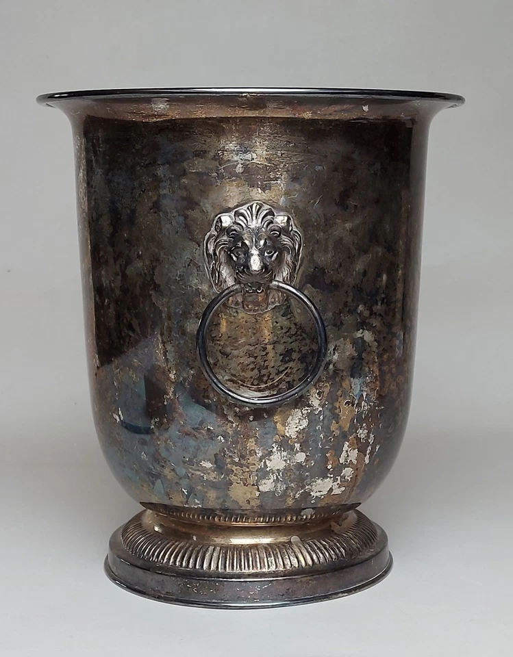 Alter französischer Löwenkopf Sekt Champagner Wein Flaschen Kühler Kübel shabby - Bild 4 von 4