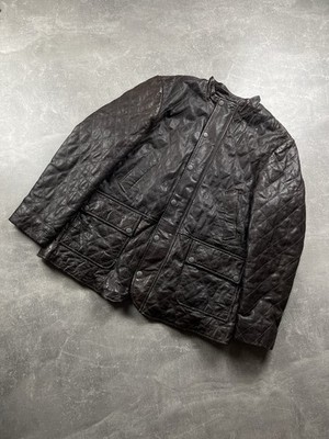 Digel Quilted Genuine Dark Brown Leather Jacket Size 56 Made in Hungary