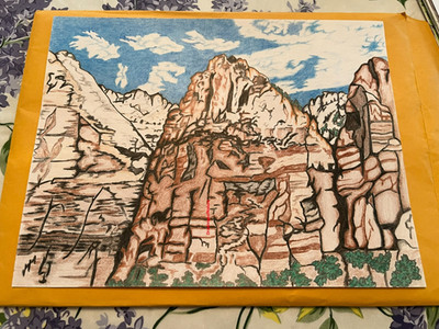 Drawings of Nature, Art, Colored Pencil Art, Utah Zion