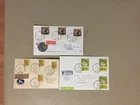 Three Israel registered-express fdc with MOBIL OFFICE CANCEL and multiple stamps