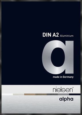 Nielsen Aluminium Bilderrahmen Alpha TCSC 42x60 cm eloxal schwarz glanz