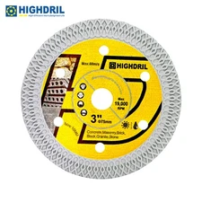 1pc 3inch Diamond X Mesh Saw Blade for Cut Concrete Granite Marble Cutting Disc