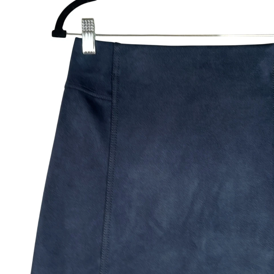 Joe Fresh Navy Blue Suede Like Fit & Flare Business Career Mini Skirt Size XS - Image 2 of 4