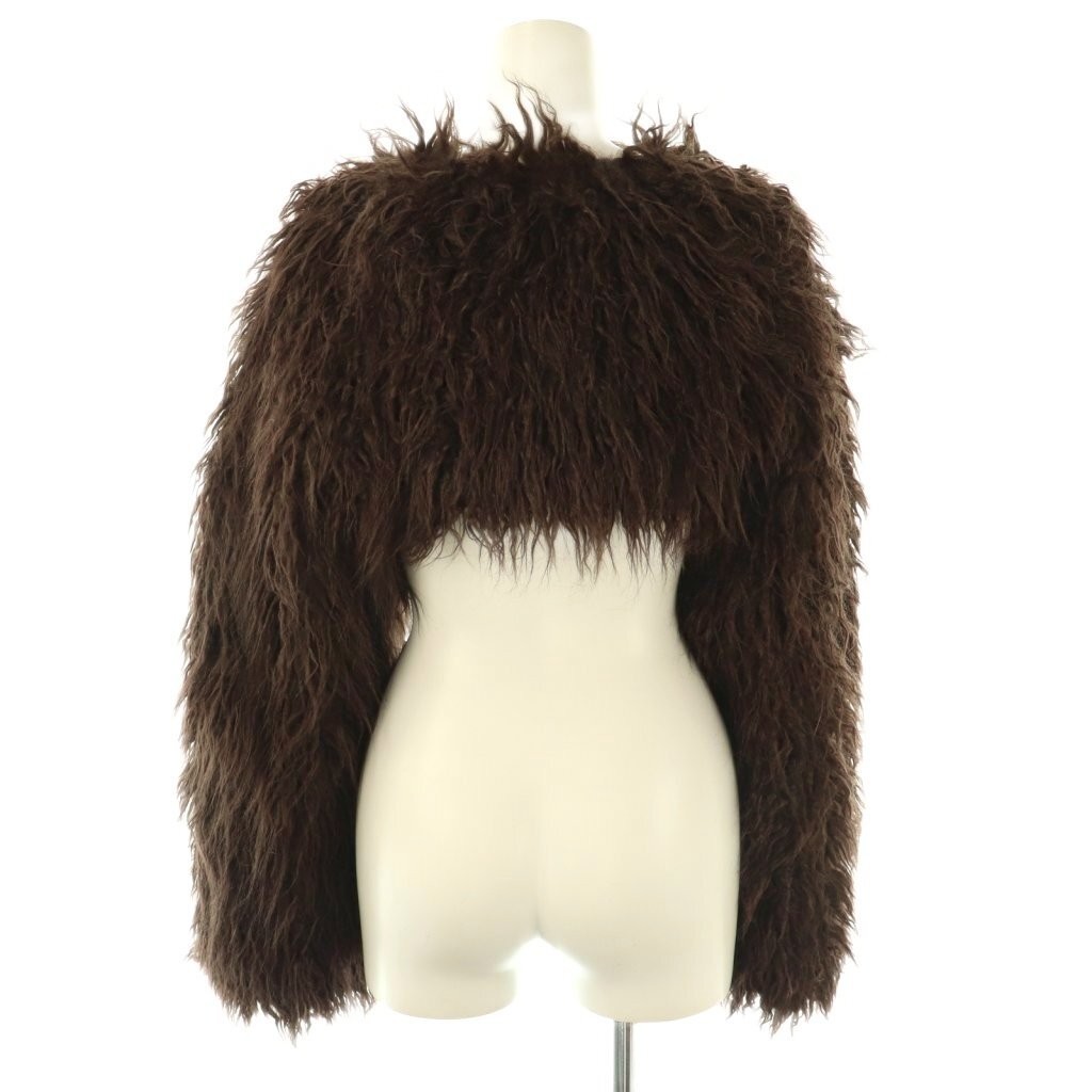 Ameri VINTAGE Feather-Like Brown Bolero Jacket Sh… - image 2