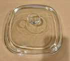 Vintage Corning Ware Pyrex A-12-C Square Glass Domed Replacement Lid Clear
