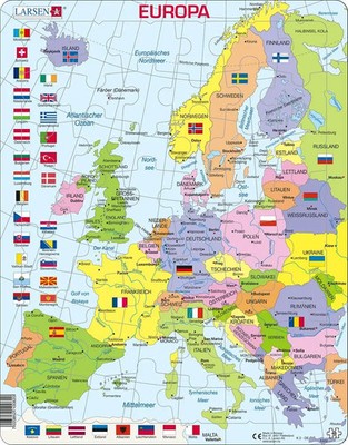 Puzzle - Europa (politisch) | Puzzle | 2019 | Larsen | EAN 7023852100820