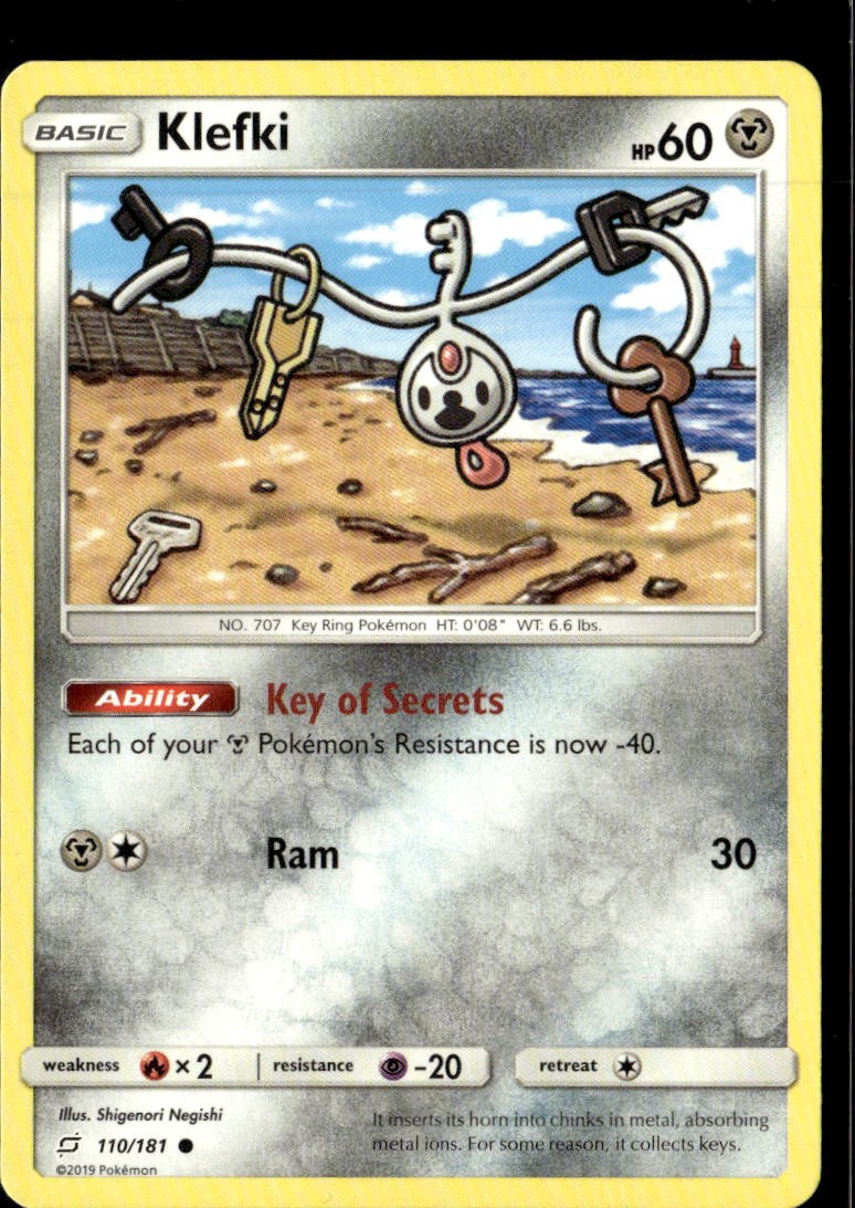 Pokemon Klefki 110/181 Team up Non Holo Common 2 Card Lot