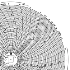 GRAPHIC CONTROLS Chart 482 Circular Paper Chart, 31 day, 60 pkg 30ZY45