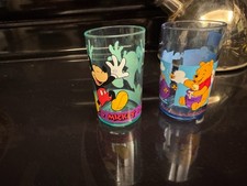 Vtg Disney Kids Plastic Cups Zak 8oz 90s Mickey and Winnie the Pooh