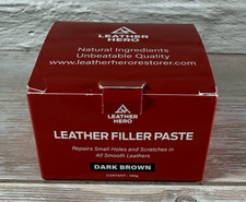Dark Brown Leather Filler for Filling or Repairing Holes, Tears, Cracks, Scra...