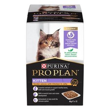 Bolsa de pollo Pro Plan Kitten, paquete de 12 - 85 g