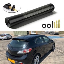 For Mazda 3 Short 3 Car Antenna Radio Amfm Aerial Mast Carbon Fiber Wscrews
