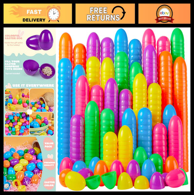 500 PCS 2.3'' Colorful Fillable Plastic Easter Eggs - Perfect for Hunts, Party Fa
