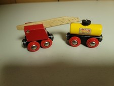Brio Wooden Railway 33329 Red Crane Train Cargo Car Good Condition