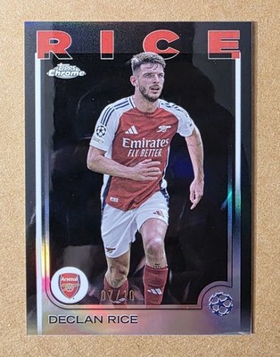 2024-25 Topps Chrome UEFA Club Competitions Declan Rice #53 Black 07/10