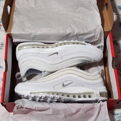 Nike Air Max 97 Triple White Wolf Gray - 921826-101 Size 9.5 NEW 