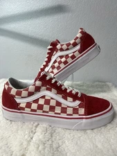 Vans Off The Wall Red White Checkered Sneakers Shoes 500714 (Men/5.5) (Womens/7)