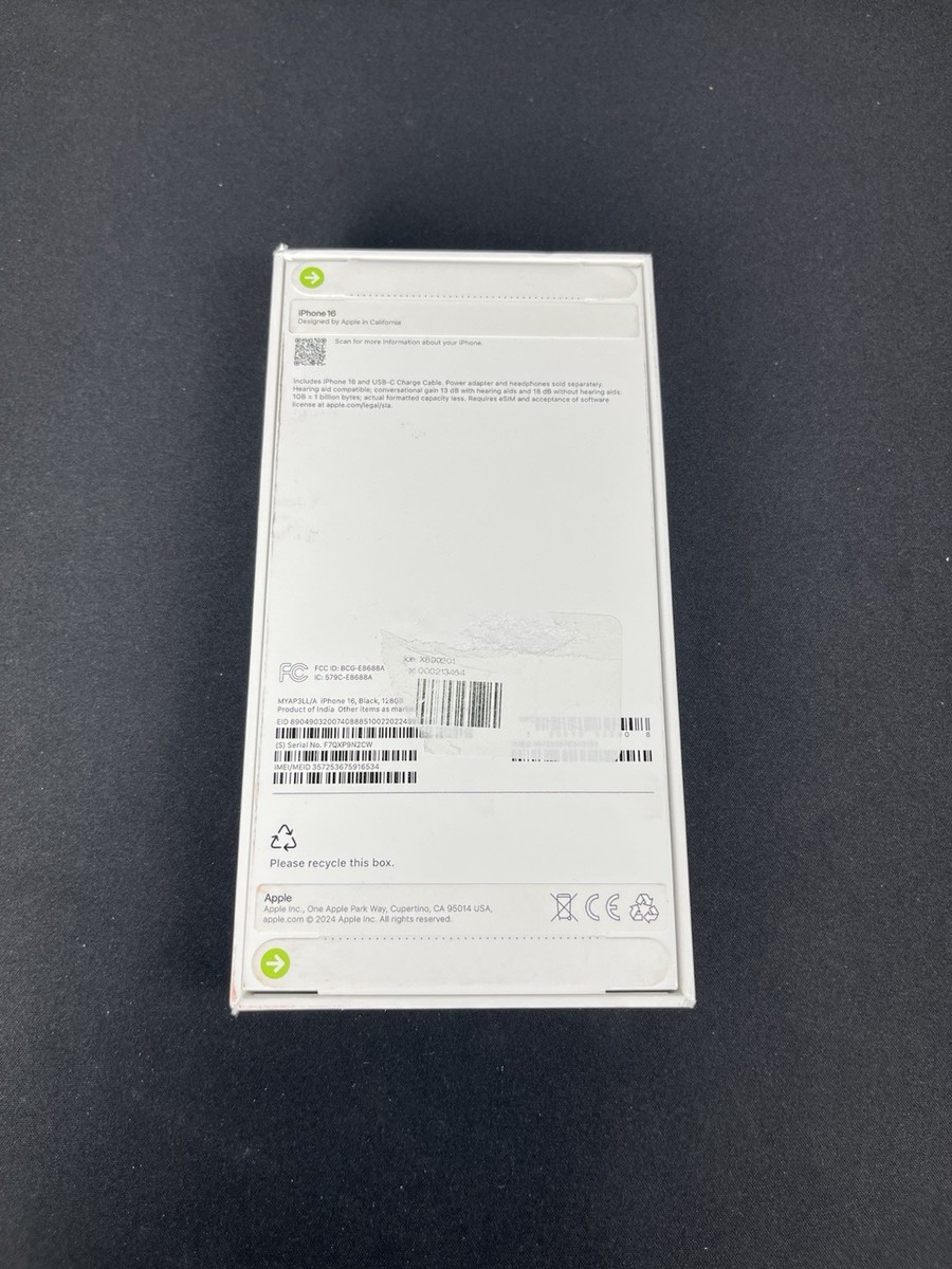 Apple iPhone 16 - 128 GB - Black (Unlocked) for sale online | eBay
