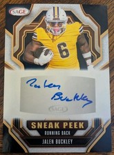 2025 Sage Jalen Buckley Sneak Peek Auto #SPA-JB - Western Michigan Broncos Mint