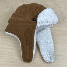 Carhartt Infant / Toddler Winter Fleece Trapper Hat Ear Flaps Lined Brown