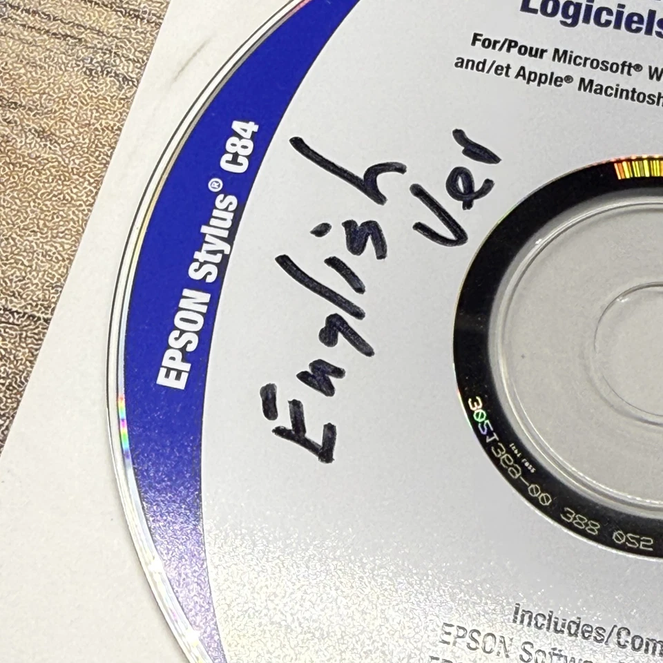 Epson Stylus C84 Printer Software CD Windows Mac OSX 2003 Driver Installation Di - Image 2 of 4