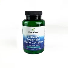 Swanson Bilberry Eyebright Vision Herbal Complex Capsules, 100 Count