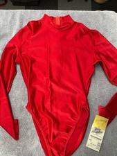 NEW Body Wrappers Red Long Sleeve Leotard Style 955 XXL