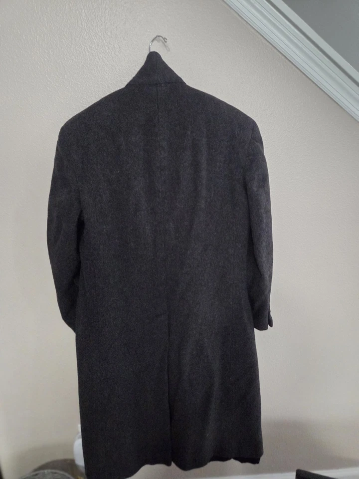 Vintage Christian Dior Monsieur double-breasted wool overcoat Size M - Image 2 of 4